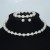  multilayer Rhinestone Collar zircon ear stud two set bride clavicle chain necklace