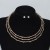 multilayer Rhinestone Collar zircon ear stud two set bride clavicle chain necklace