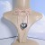 occidental style necklace velvet clavicle chain big love pendant Collar