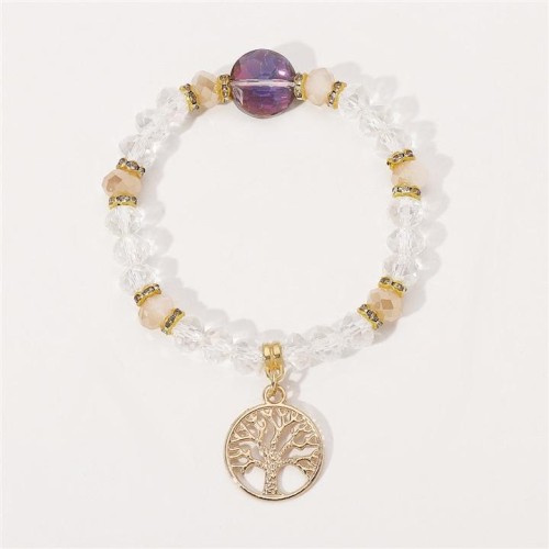 occidental style spring summer leisure  personality crystal Life tree beads bracelet