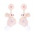 occidental style samll rabbit earring lovely girl ear stud Pearl rabbit retro earrings