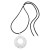 occidental style retro pattern Round Metal pendant necklace leather chain