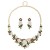 set necklace earrings woman fashion three-dimensional flower occidental style wedding