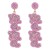  personality wind Alloy earrings   ins wind Word beads diamond all-Purpose earring