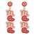  personality wind Alloy earrings   ins wind Word beads diamond all-Purpose earring