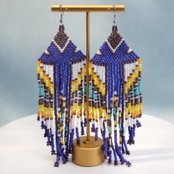 fashion Bohemia noble wind beads tassel temperament lady earrings