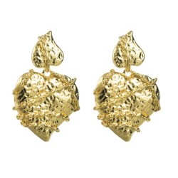 fashion exaggerating retro palace wind chain love silver earrings samll temper..