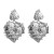 fashion exaggerating retro palace wind chain love silver earrings samll temperament high Peach heart Earring