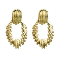 occidental style exaggerating trend Alloy silver earrings woman wind Metalearr..