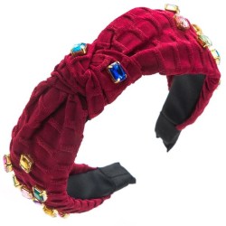 occidental style high quality Cloth fully-jewelled Headband woman multicolor f..