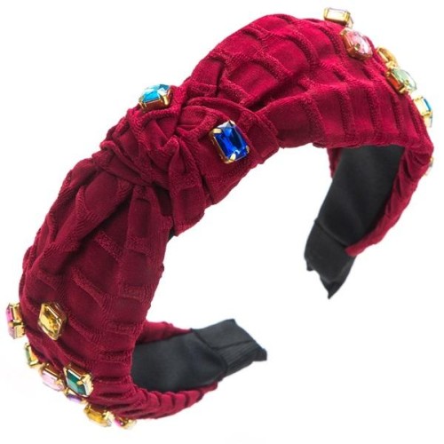occidental style high quality Cloth fully-jewelled Headband woman multicolor fashion trend width Headband