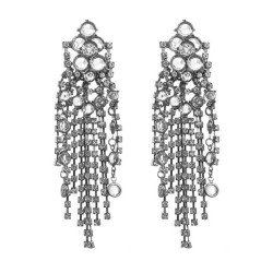 occidental style long style tassel claw chain earrings temperament exaggeratin..