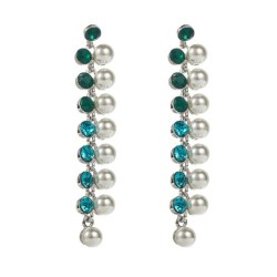 earrings occidental style fashion retro palace wind fully-jewelled Pearl earri..