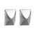 occidental style exaggerating personality pattern geometry square silver earrings luxurious high Alloy Earring w