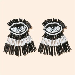  beads eyes tassel earrings  occidental style wind fashion lady earrings