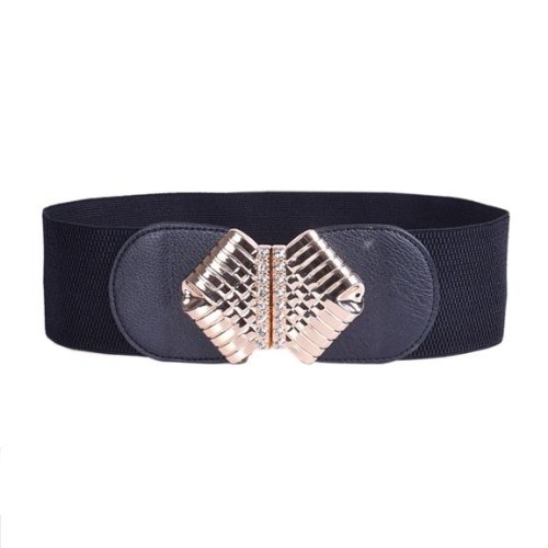 lady belt fashion Rhinestone mosaic ornament pattern Metal buckle elasticity samll
