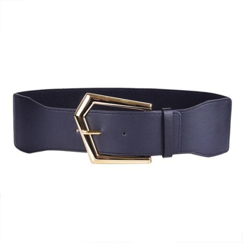 ( black) lady belt fashion atmospheric Metal buckle ornament elasticity width