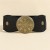 Metal buckle belt woman carving retro ornament overcoat Winter all-Purpose elasticity palace wind