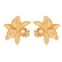 spring occidental style earrings Alloy flowers ear stud lady Metal flowersearr..