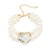 exaggerating occidental style necklace imitate Pearl woman heart-shaped glass diamond chain bride banquet