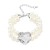 exaggerating occidental style necklace imitate Pearl woman heart-shaped glass diamond chain bride banquet