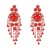 earrings earrings occidental style Earring woman Rhinestone flowers tassel claw chain style bride