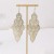 occidental style leaves hollow earrings  ethnic style multilayer geometry rhombus Round butterfly long style t