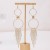 occidental style multilayer Round hollow earrings   Metal wind Round triangle long style tassel earring woman