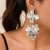 occidental style Earring geometry Metal three-dimensional flowers ear stud lady brief windearrings