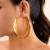 occidental style exaggerating Metal surface big circle earrings woman fashion geometry hollow Earringearrin