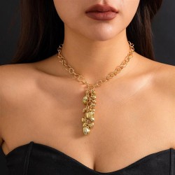 occidental style wind love pendant necklace fashion personality Metal chain cl..