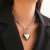 occidental style wind love pendant necklacenecklace fashion brief Metal chain short style clavicle chain