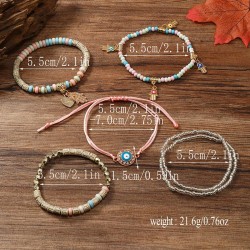 )occidental style fashion Bohemia lovely pendant multilayer beads bracelet wom..