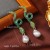 brief fashion enamel resin earrings woman wealthy Alloy asymmetry color earring woman all-Purpose retro 