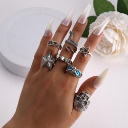   occidental style Halloween snake skull owl animal ring