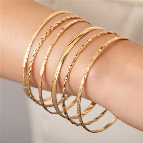 occidental style bangle  fashion brief gold set bangle