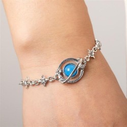   personality surround Modeling blue gem bracelet