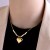 occidental style wind necklace Peach heart geometry Word pendant woman same style Collar