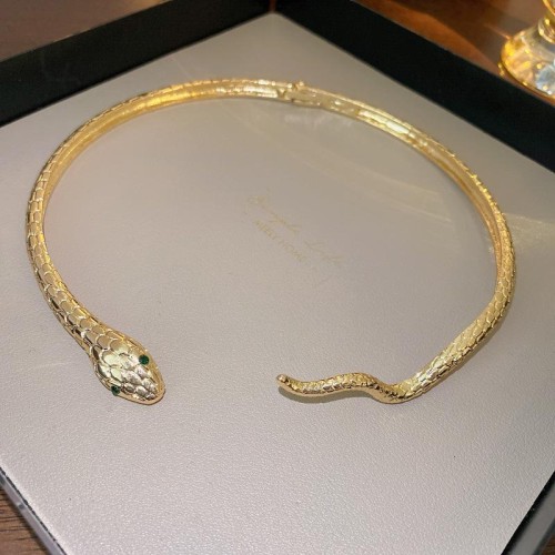 occidental style exaggerating diamond snake Collar personality fashion necklace samll temperament high
