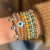  Bohemia personality eyes bracelet set  beads eyes multilayer bracelet