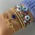  Bohemia personality eyes bracelet set  beads eyes multilayer bracelet