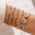  Bohemia personality eyes bracelet set  beads eyes multilayer bracelet