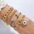  Bohemia personality eyes bracelet set  beads eyes multilayer bracelet