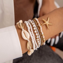  Bohemia wind Shells beads weave bracelet wind starfish beads