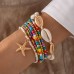   Bohemia wind Shells beads weave bracelet wind starfish beads
