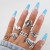 occidental style punk black butterfly skull hollow ring more personality trend set