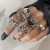 occidental style punk black butterfly skull hollow ring more personality trend set