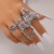 occidental style punk black butterfly skull hollow ring more personality trend set