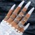occidental style punk black butterfly skull hollow ring more personality trend set
