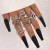 occidental style punk black butterfly skull hollow ring more personality trend set